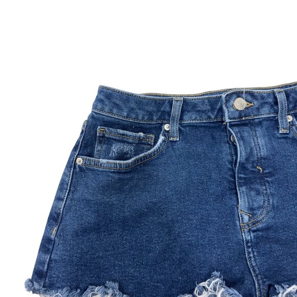 Forever 21 Premium Womens Distressed Denim High-Waisted Short Short  Size 28 - Picture 14 of 14